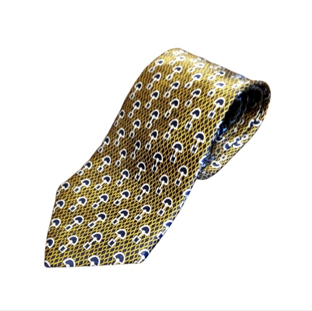 VALERIANO COLLECTION Tie Vintage Men's Necktie 100 % Silk Art Deco Print